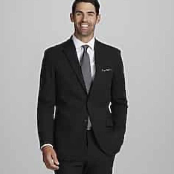 Jos. A. Bank Other - Jos A BANK Mens Blazer Sport Coat Jacket 42SR Wool Black Suit Jacket C38